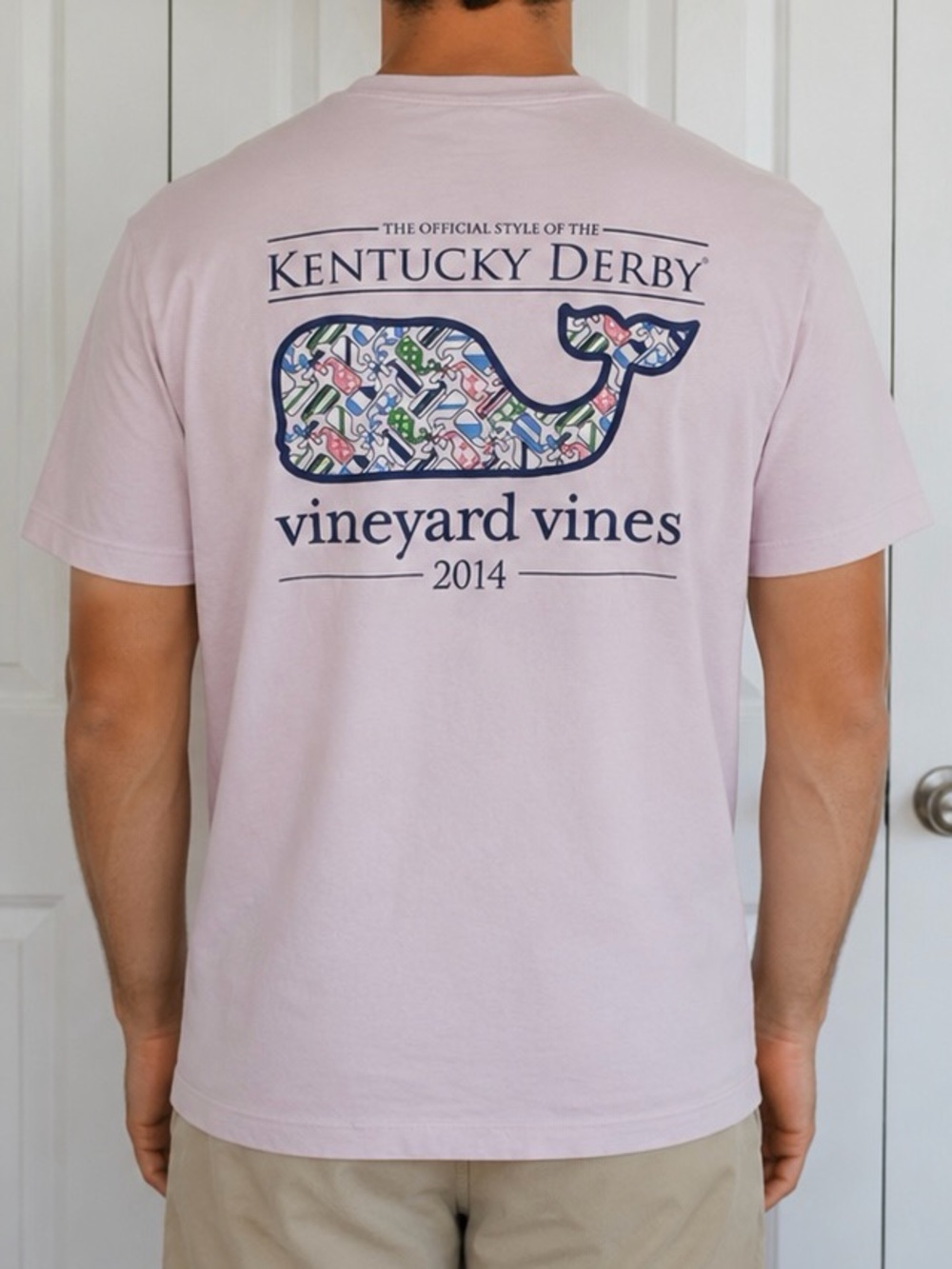 Vineyard Vines Kentucky Derby 2014 Short Sleeve Tee Baby Pink Large